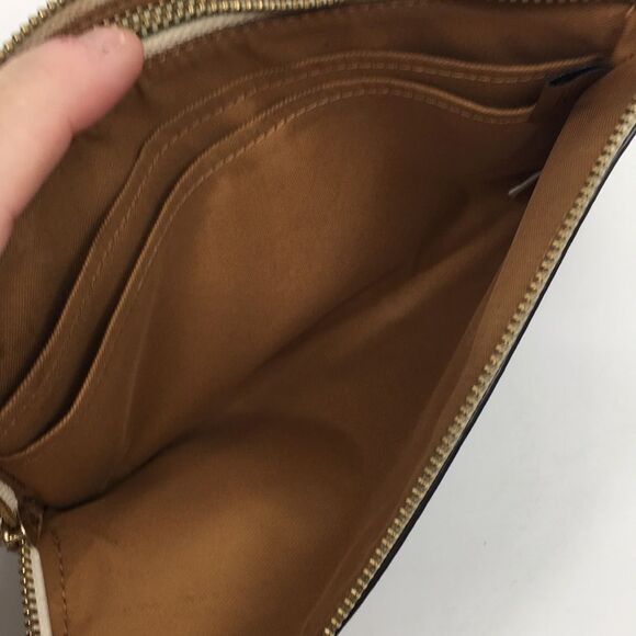 Coach Double Zip Coated Canvas Signature C Wallet Wristlet Pouch Style F16109 - Picture 12 of 16